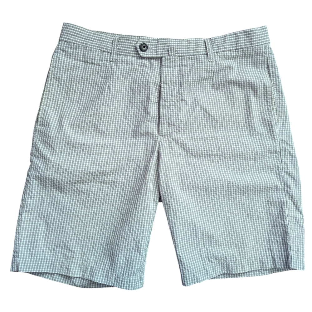 Ermenegildo Zegna Gingham Flat Front Shorts